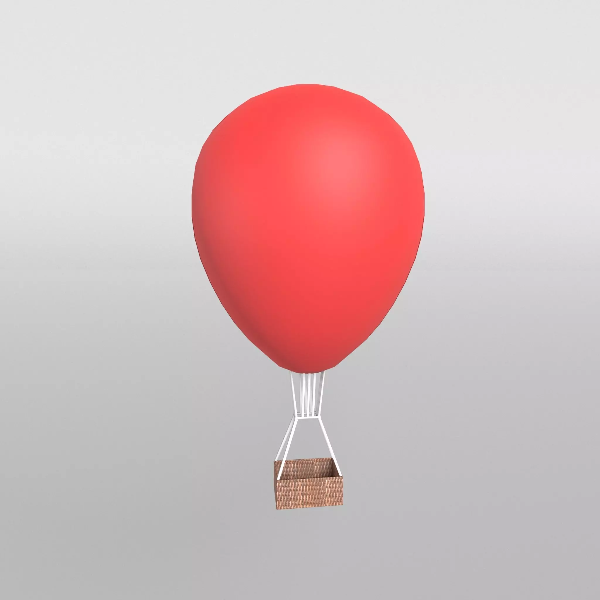 Hot Air Balloon v1 003 Low-poly 3D model_0