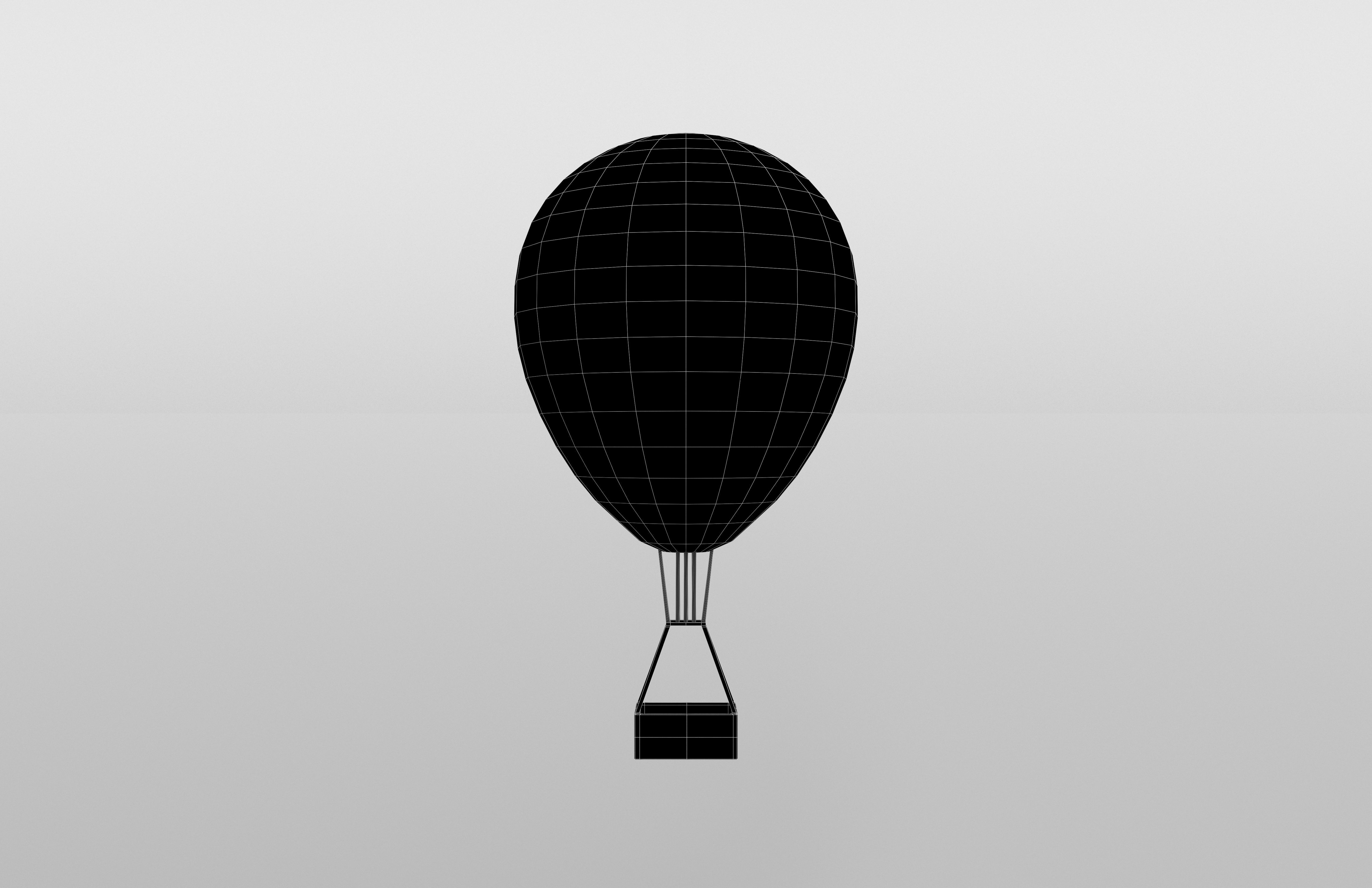 Hot Air Balloon v1 003 Low-poly 3D model_6