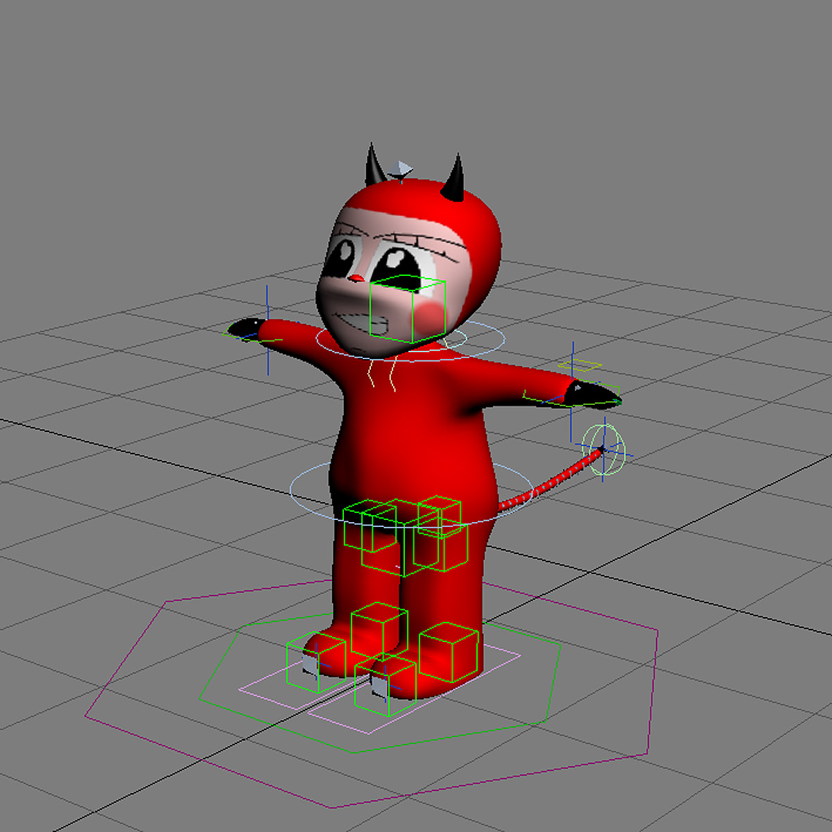 Demon Kid Rigged MAX 2010 3D model_24