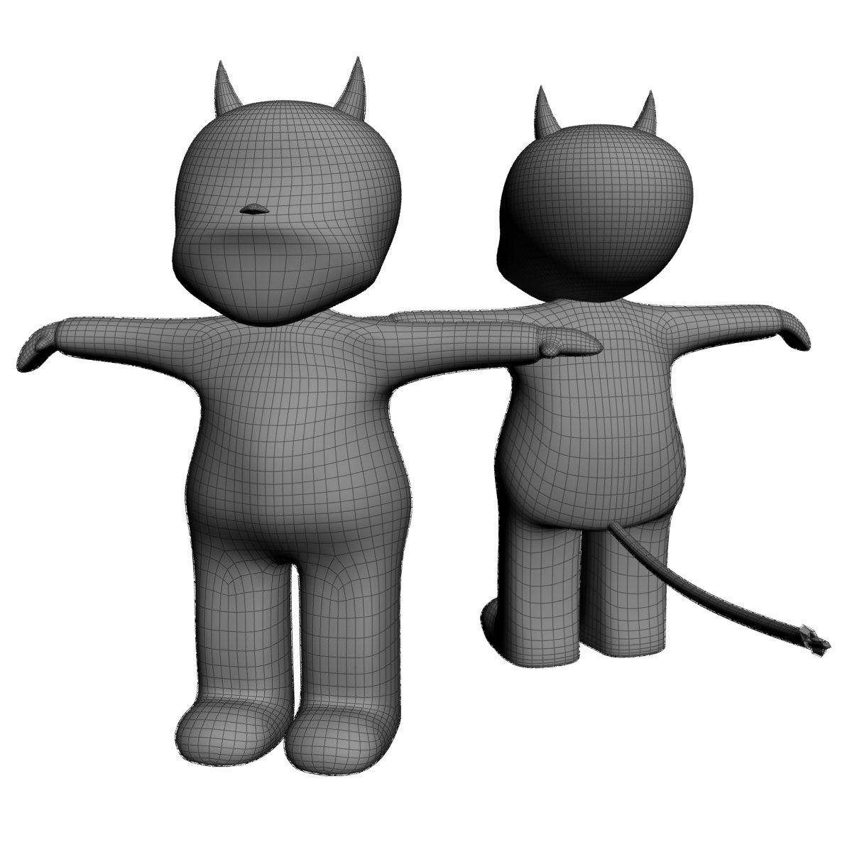 Demon Kid Rigged MAX 2010 3D model_17