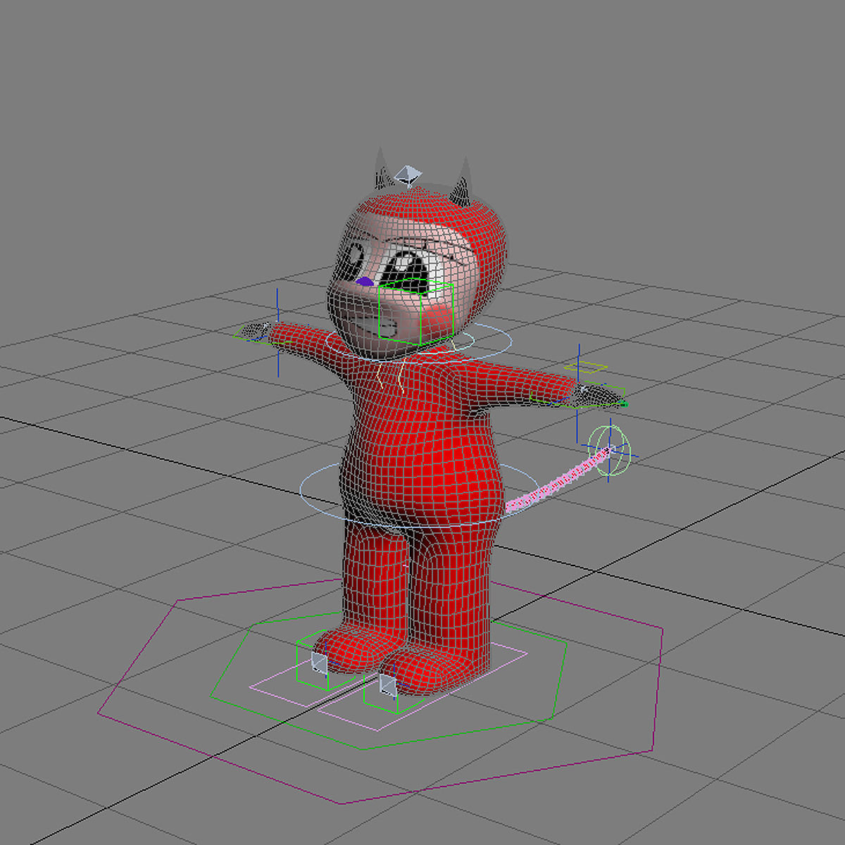 Demon Kid Rigged MAX 2010 3D model_7