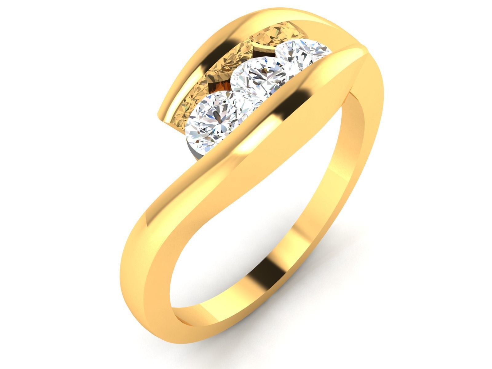 Women bride band ring 3dm render detail 3D print model_3