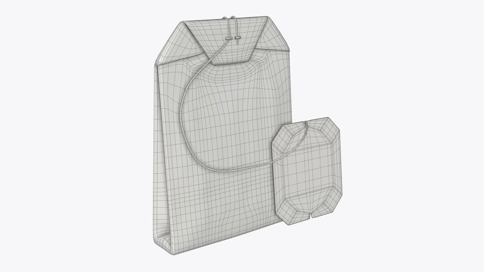 Tea bag with label 02 3D model_3