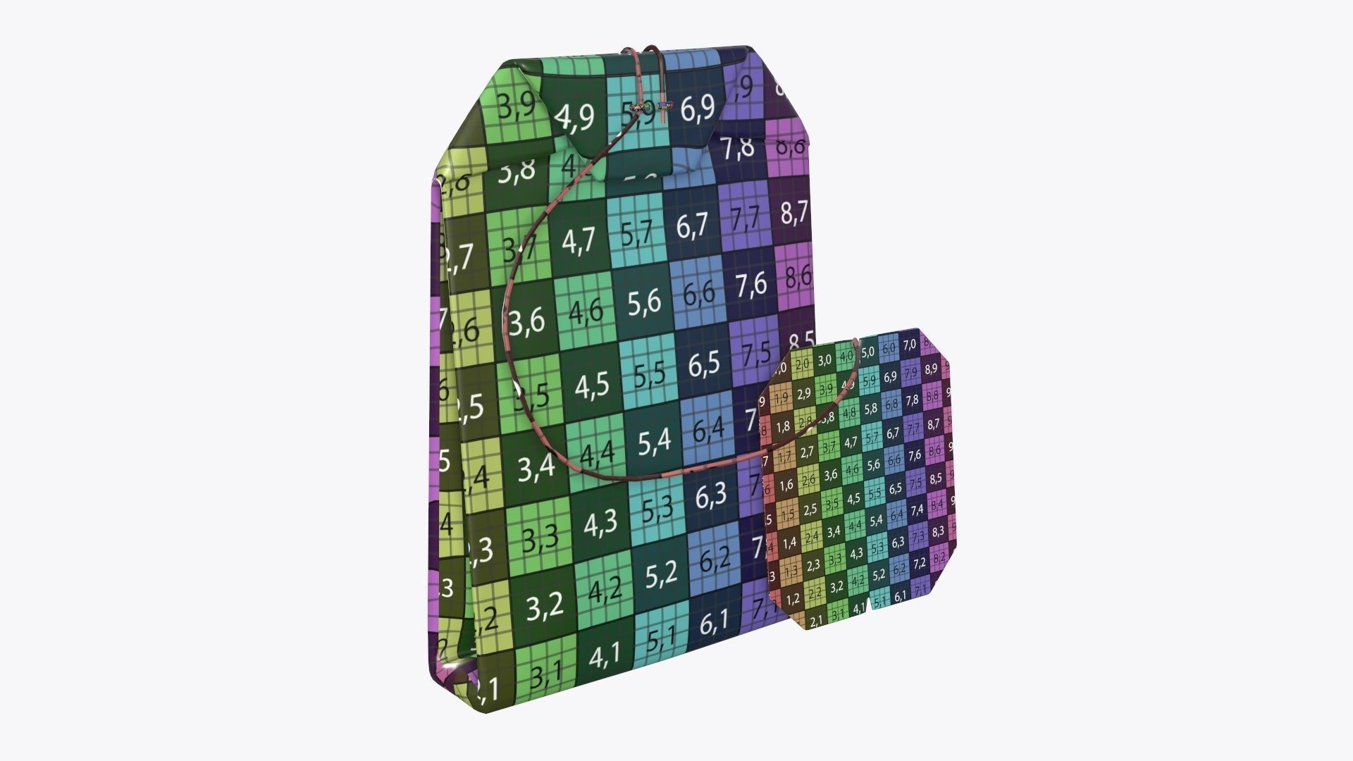 Tea bag with label 02 3D model_6