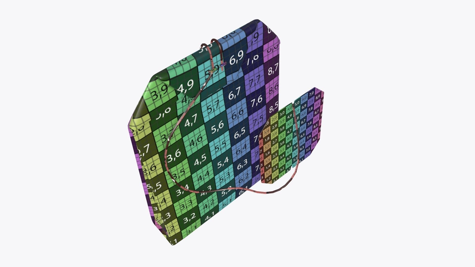 Tea bag with label 02 3D model_8