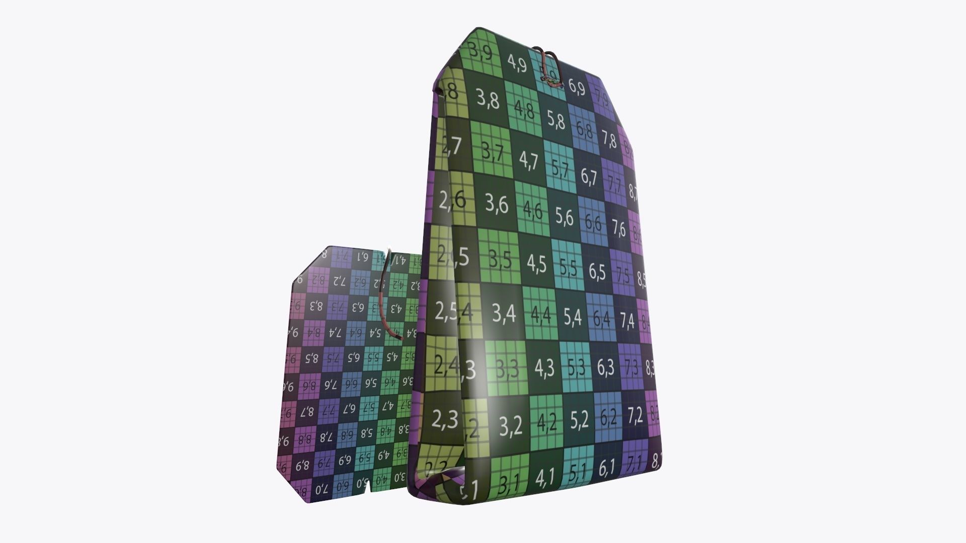 Tea bag with label 02 3D model_7