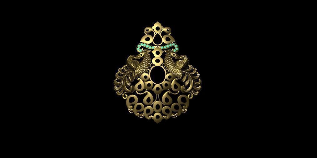 nakshi polki pendent 3D print model_1