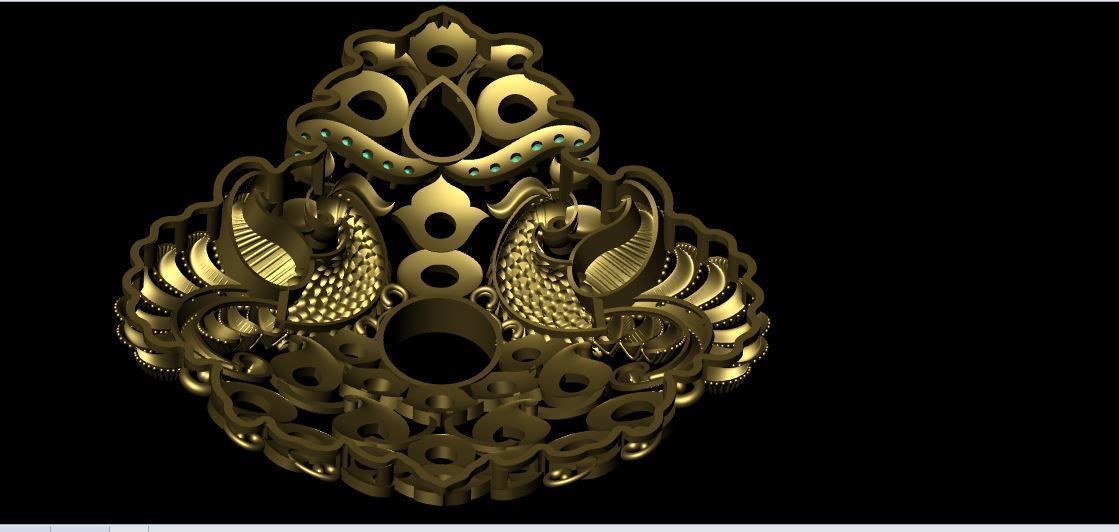 nakshi polki pendent 3D print model_5