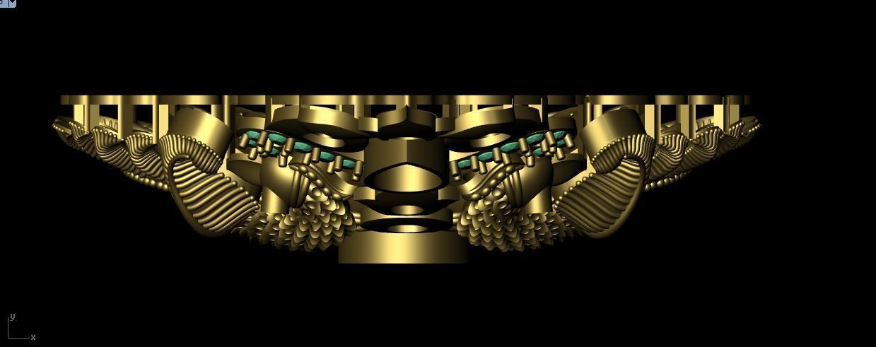 nakshi polki pendent 3D print model_3