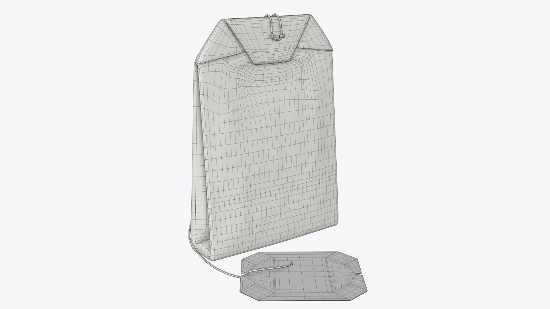 Tea bag with label 03 3D model_3
