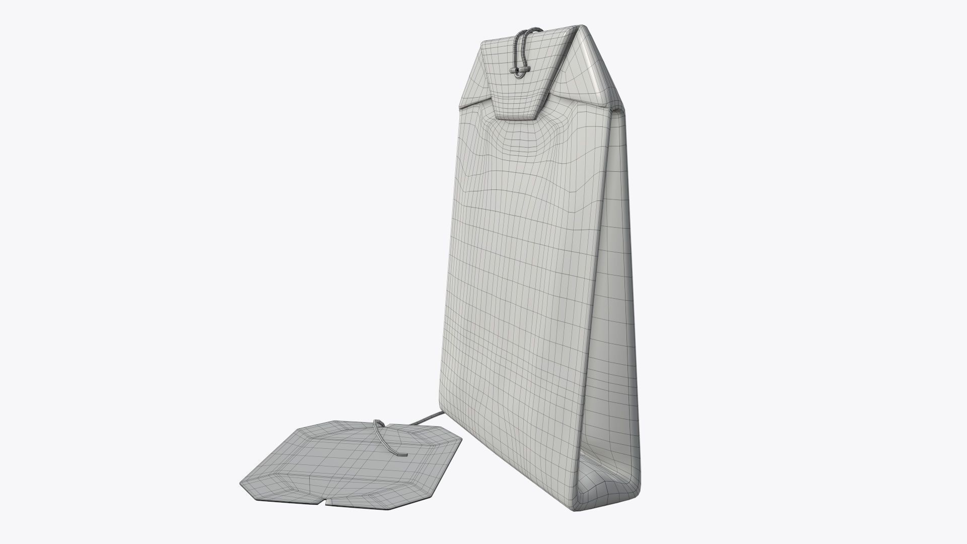 Tea bag with label 03 3D model_5