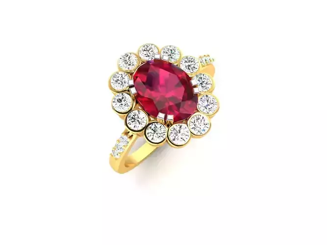 Women bride band ring 3dm render detail 3D print model