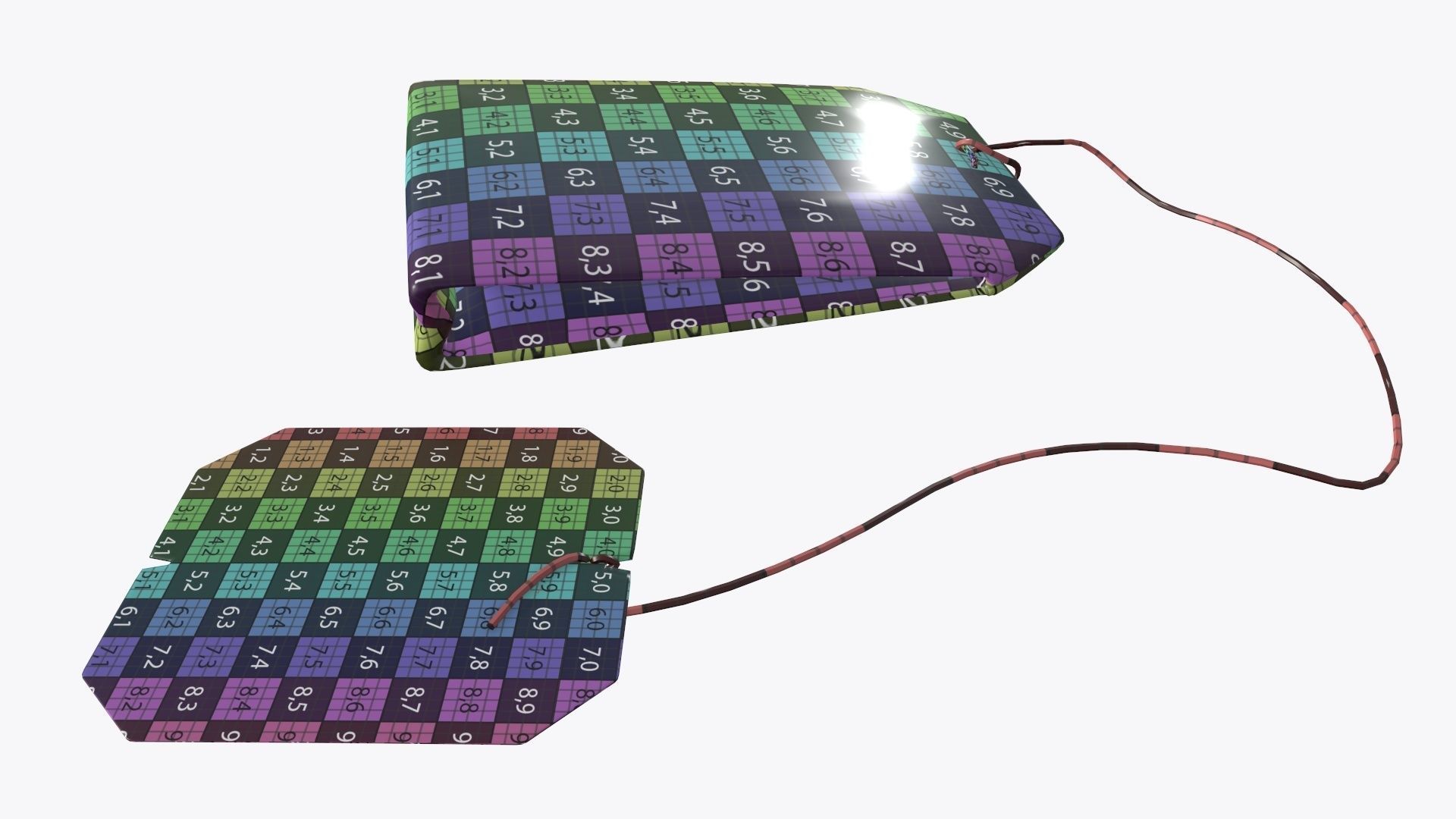 Tea bag with label 04 3D model_8