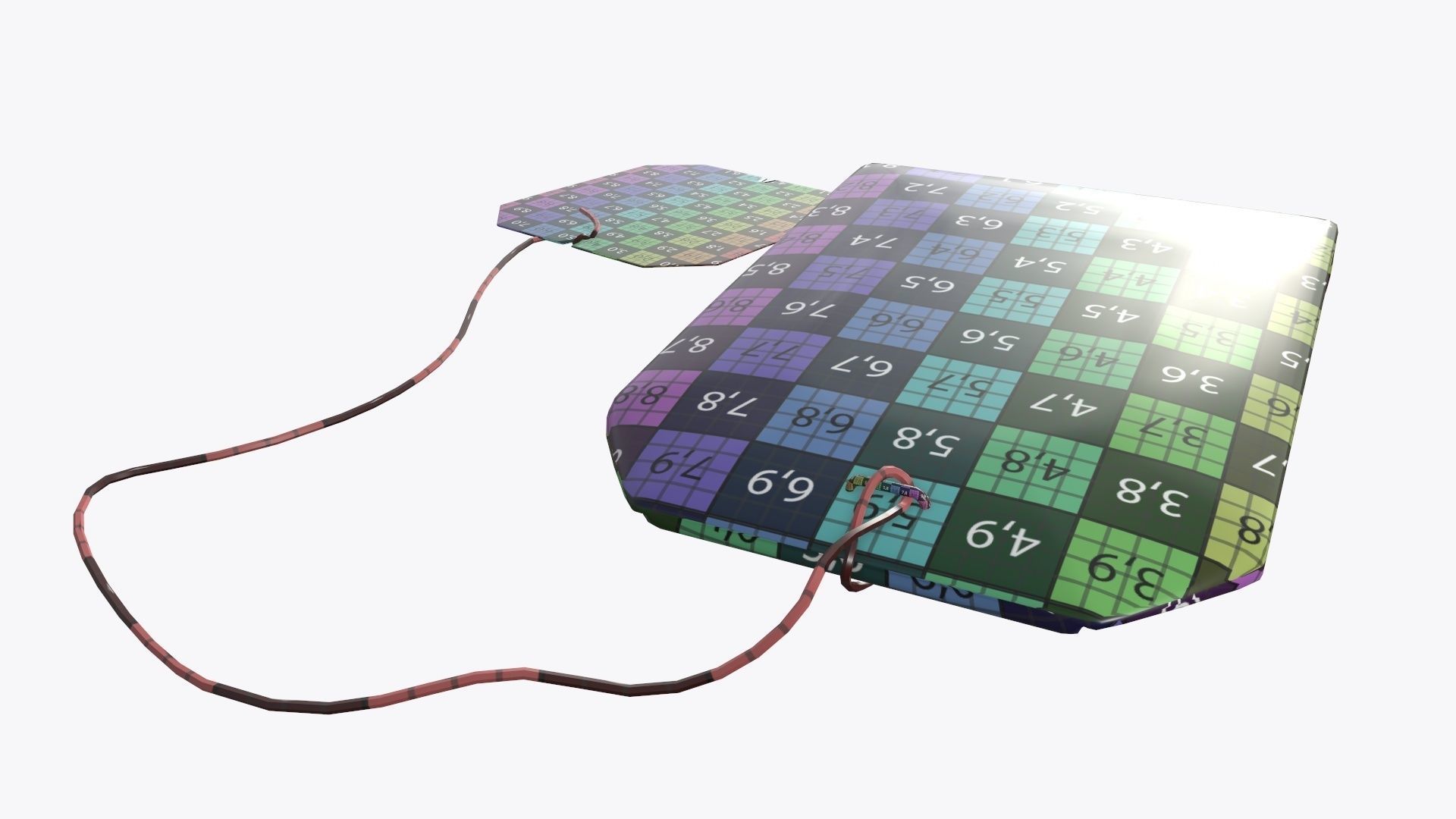 Tea bag with label 04 3D model_7