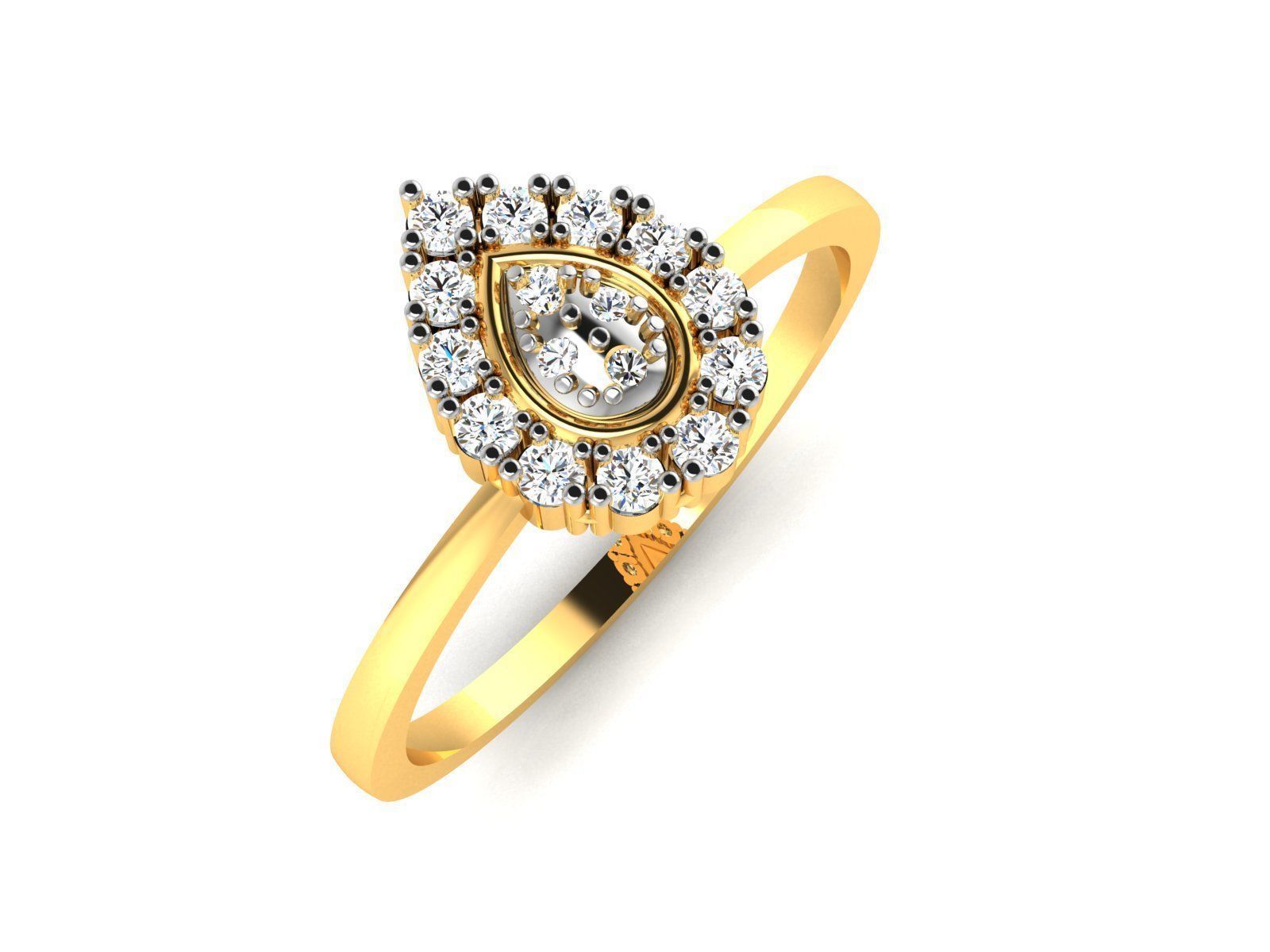 Women bride band ring 3dm render detail 3D print model_1