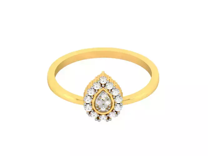 Women bride band ring 3dm render detail