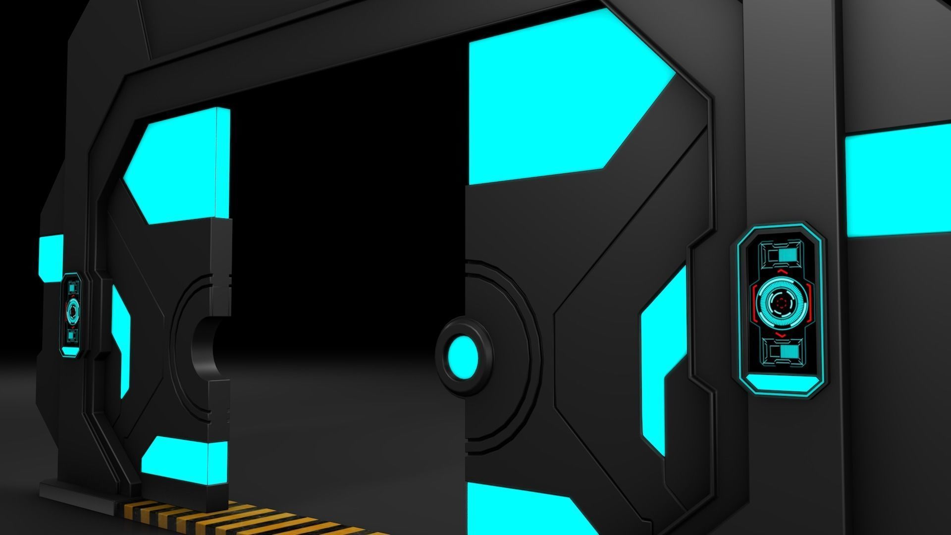 Sci Fi Door  3D model_7