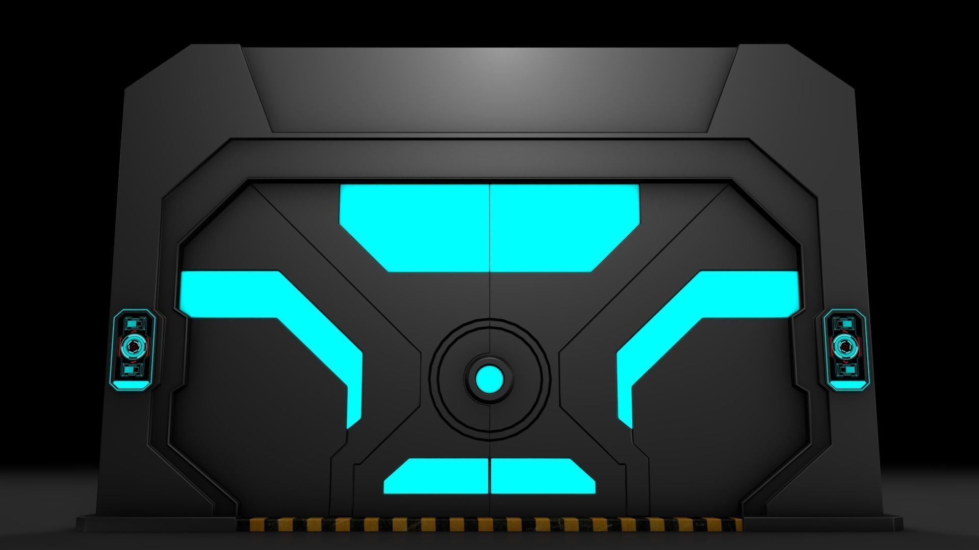 Sci Fi Door  3D model_1