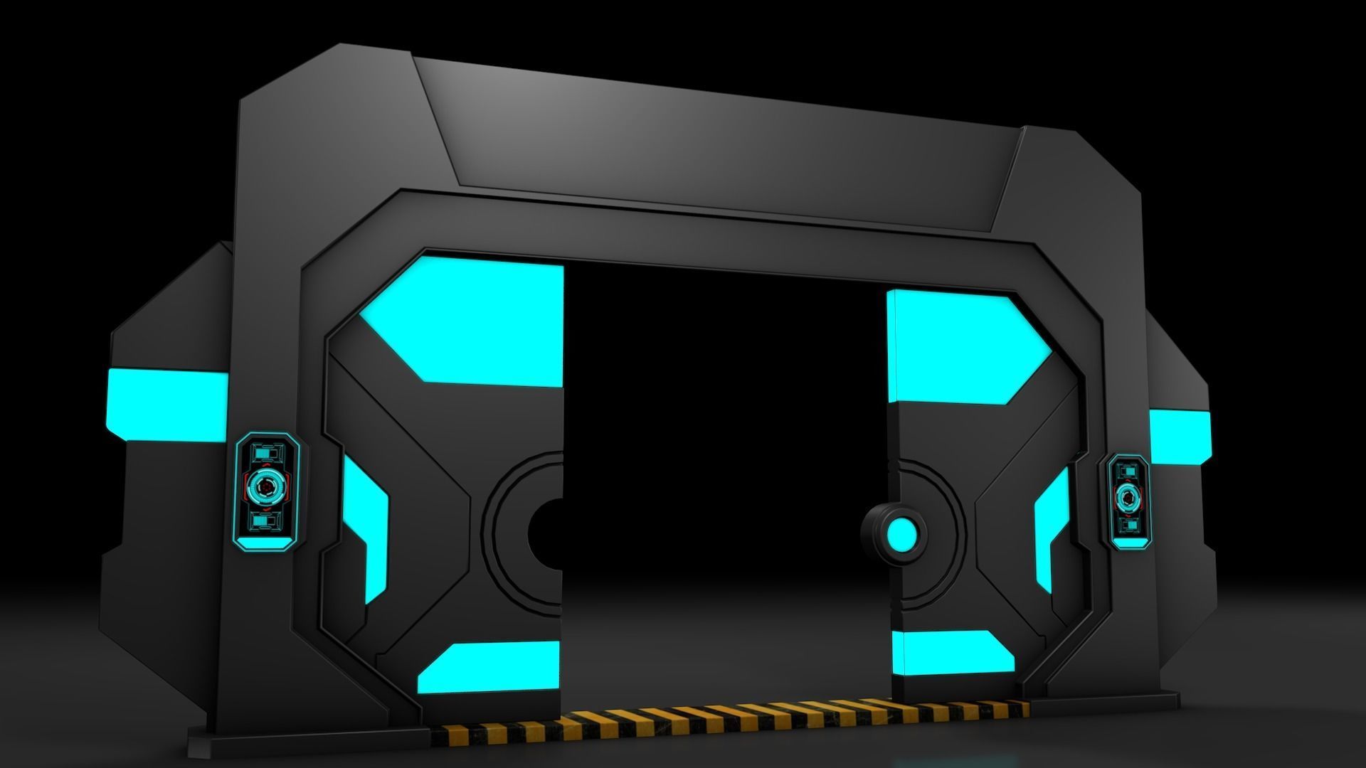 Sci Fi Door  3D model_4