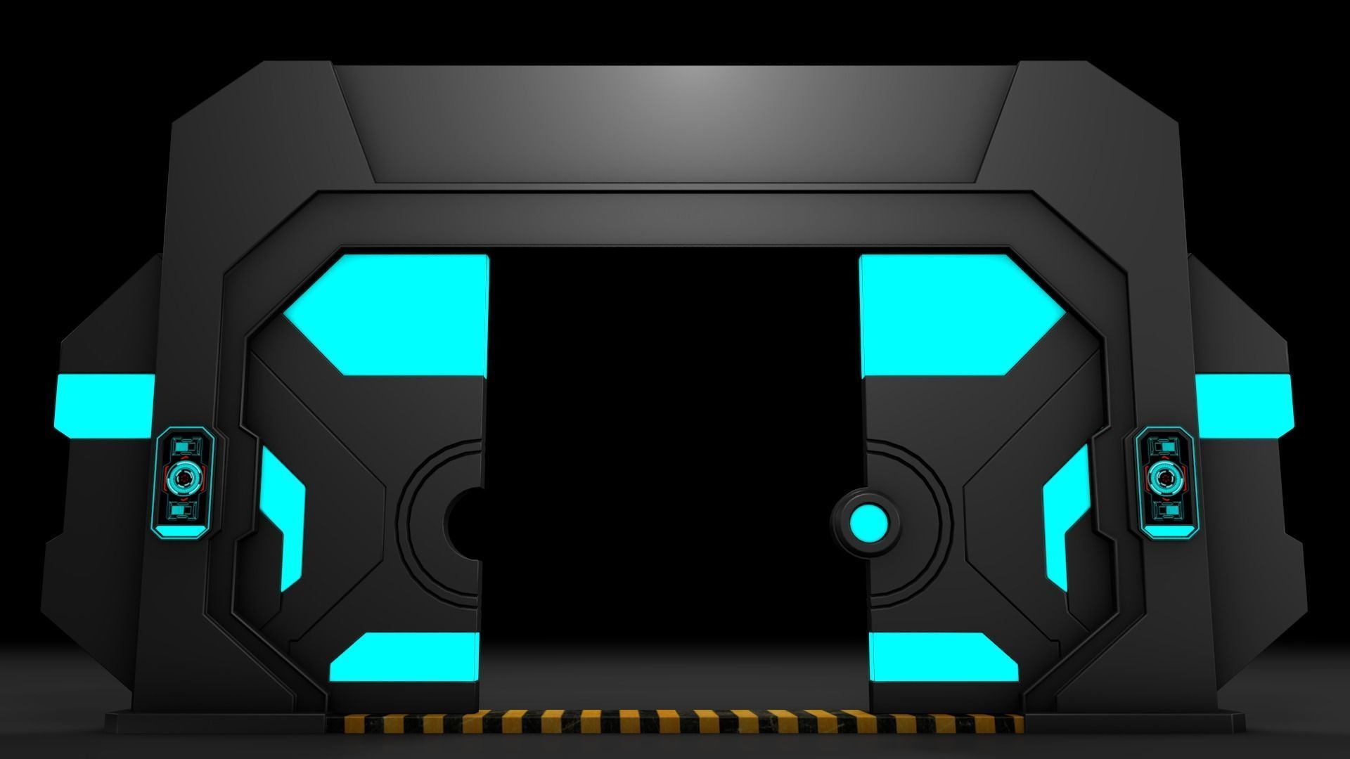 Sci Fi Door  3D model_2