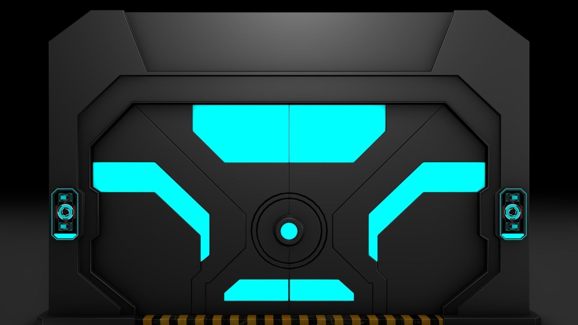 Sci Fi Door  3D model_6