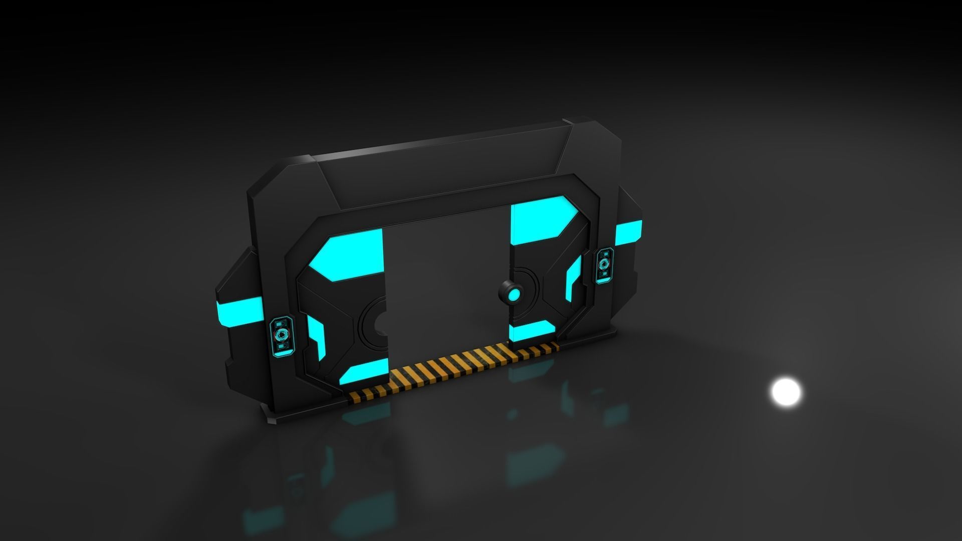 Sci Fi Door  3D model_9