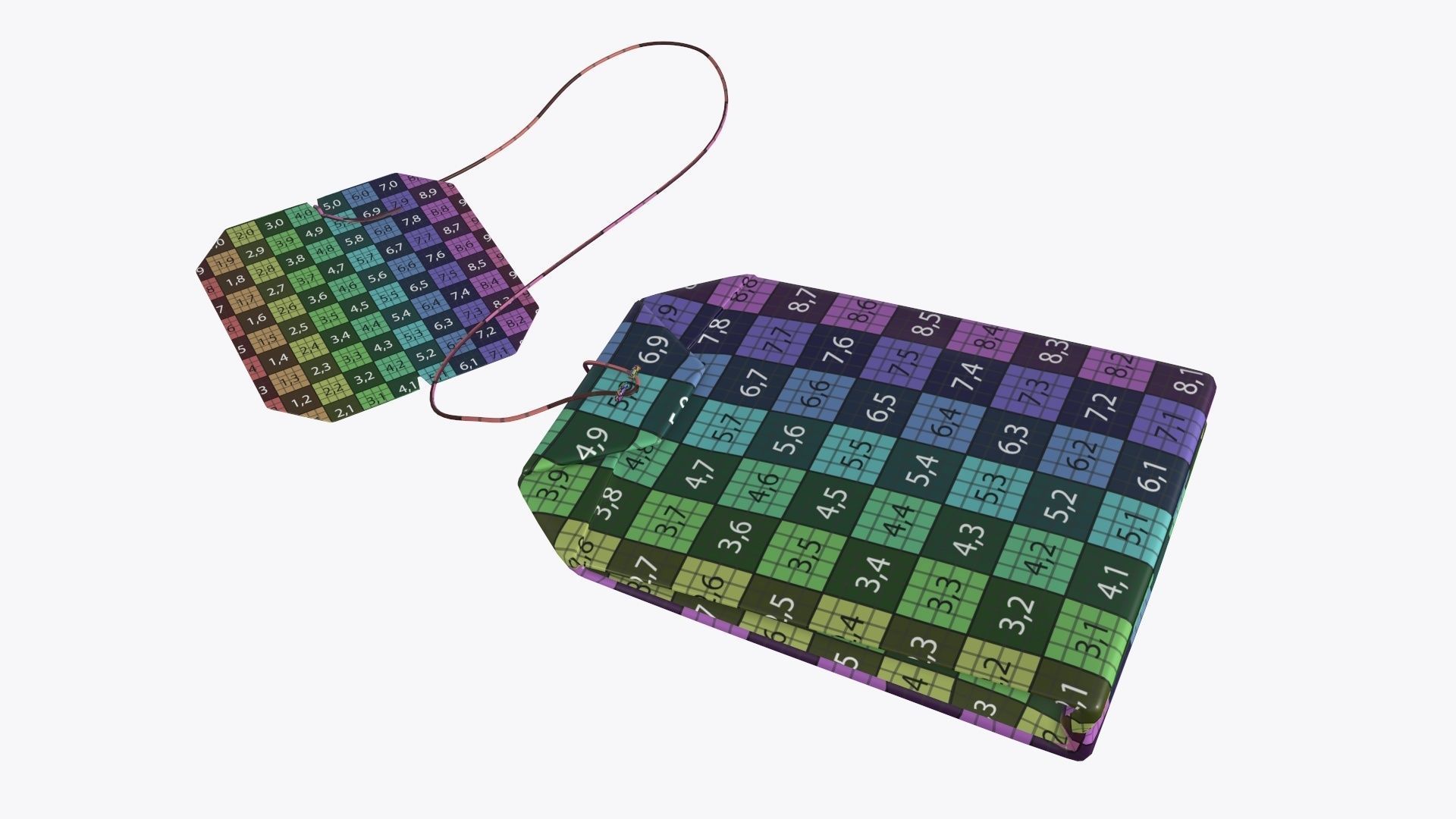 Tea bag with label 05 3D model_6