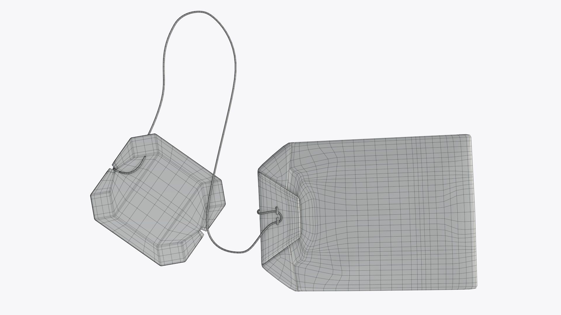 Tea bag with label 05 3D model_5