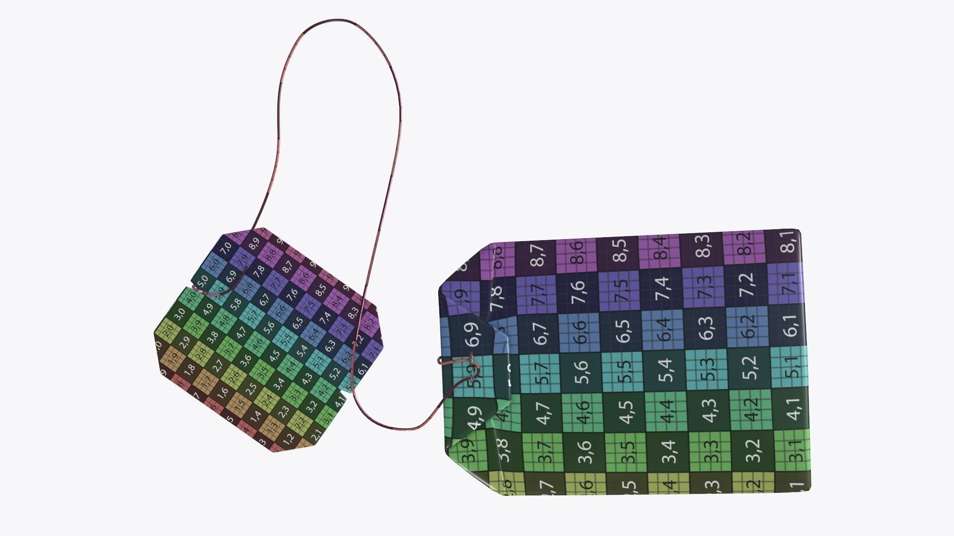 Tea bag with label 05 3D model_8