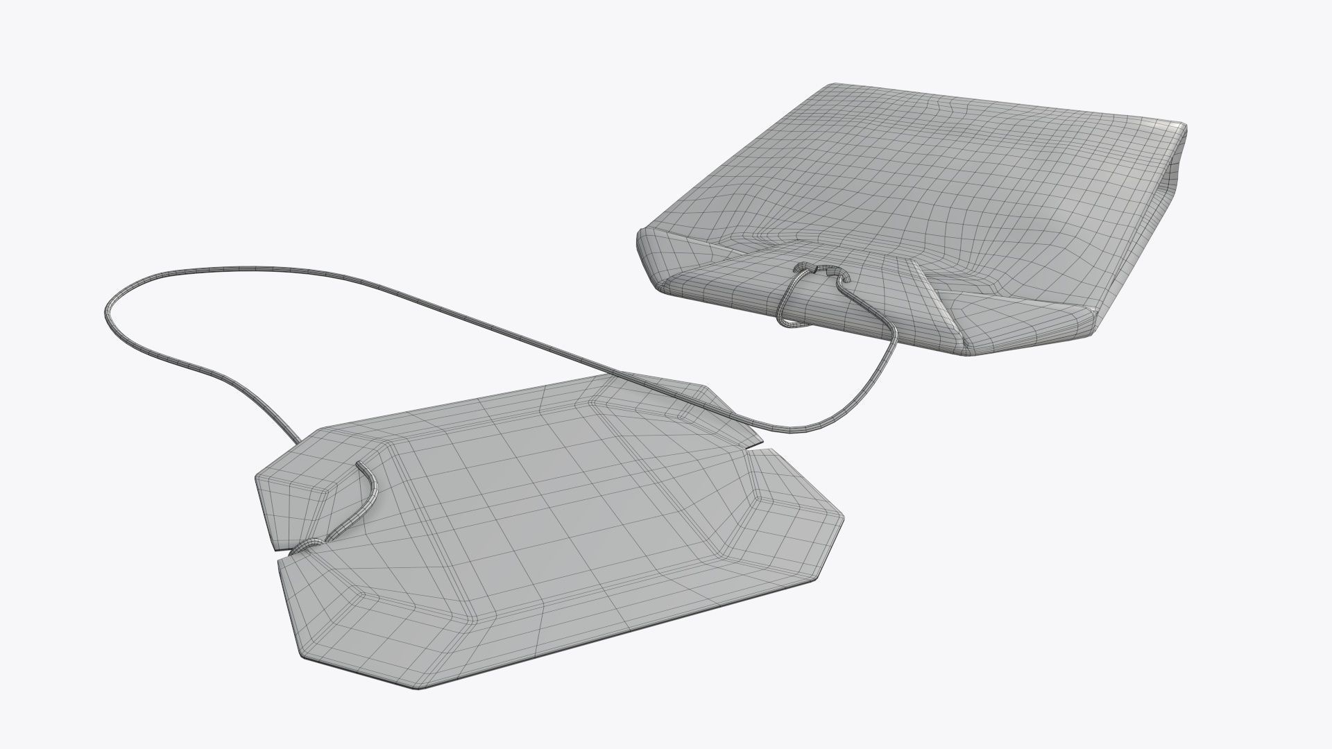 Tea bag with label 05 3D model_4