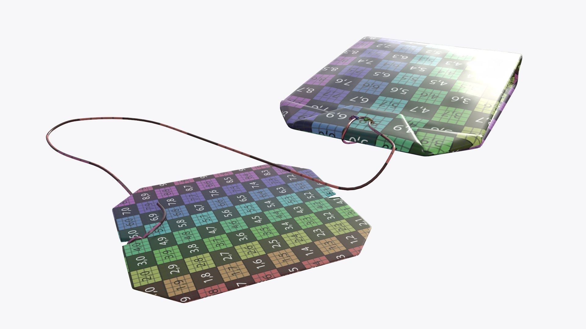 Tea bag with label 05 3D model_7