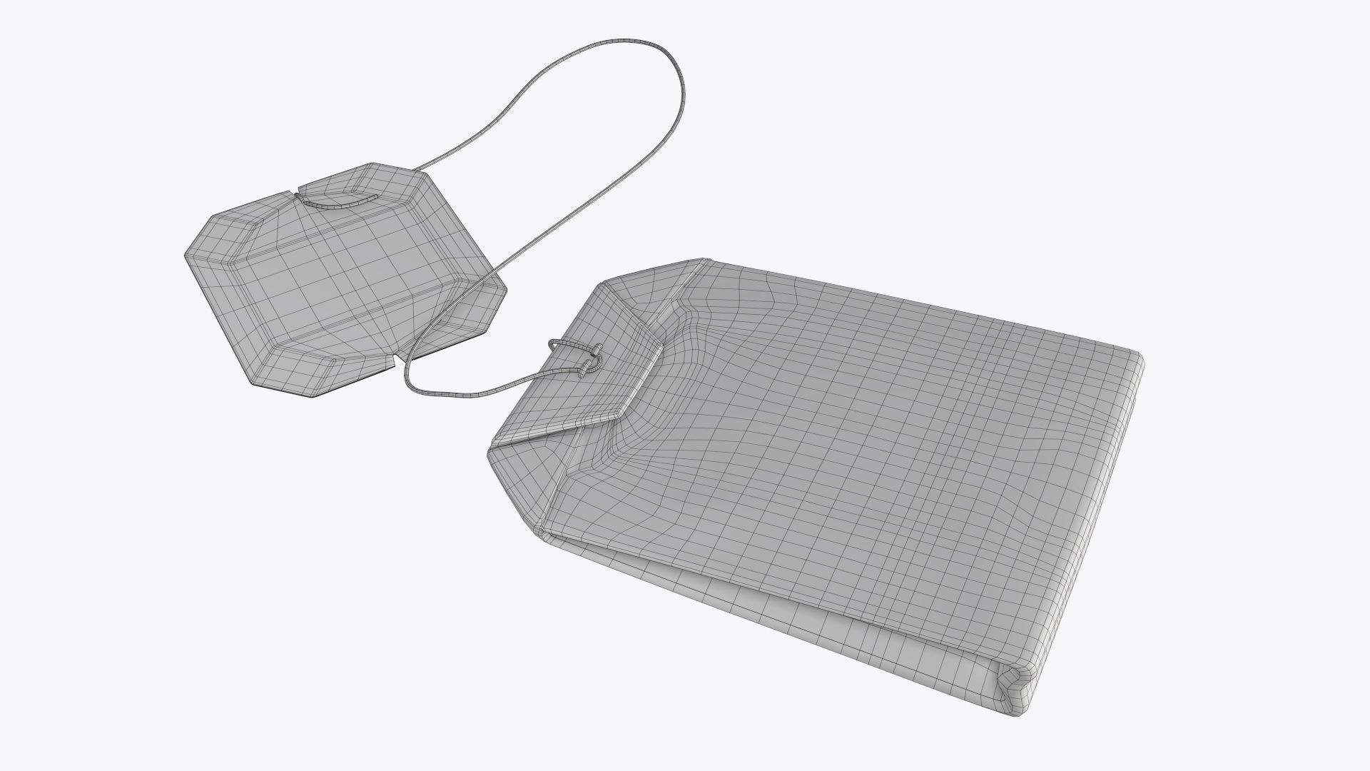 Tea bag with label 05 3D model_3