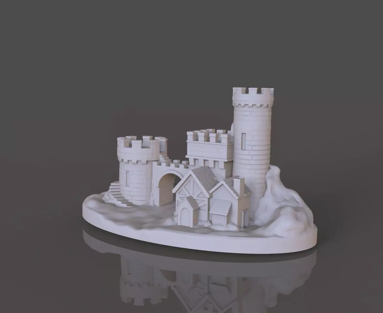 Castlevania castle on table Free 3D print model_0
