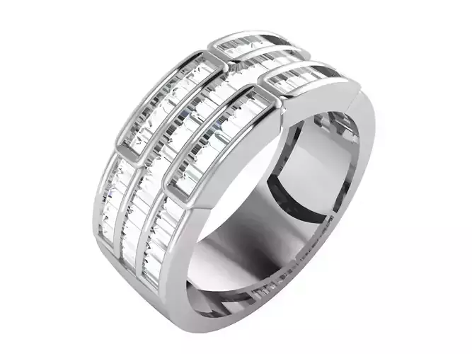 Women bride band ring 3dm render detail 3D print model