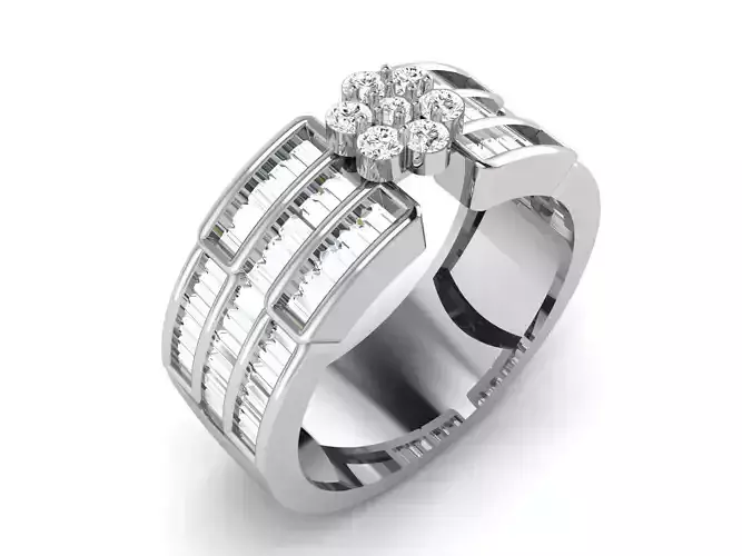 Women bride band ring 3dm render detail 3D print model
