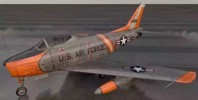 North American F-86H Sabre Hog 3D model