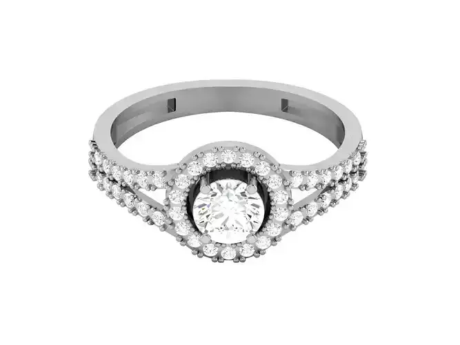 Women solitaire bride ring 3dm render detail 3D print model