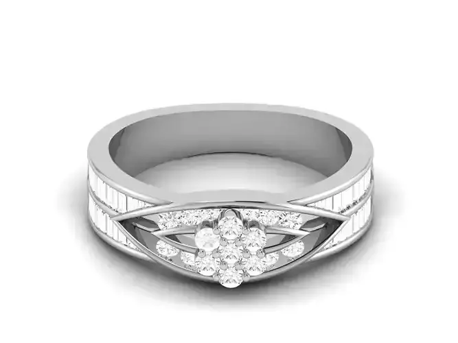 Women bride band ring 3dm render detail 3D print model