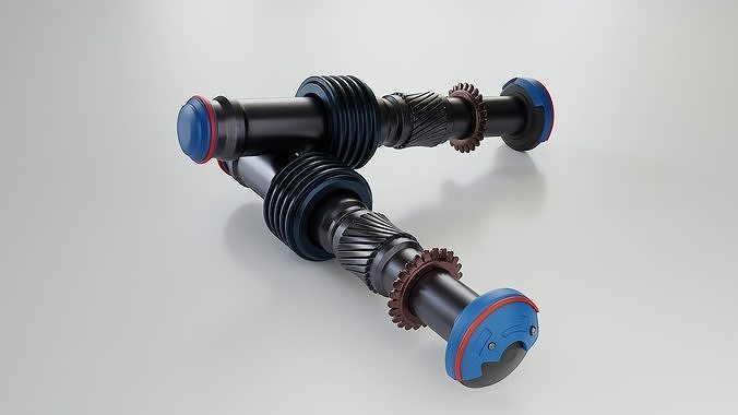 Generic transmission shaft mechanical part 3D model
