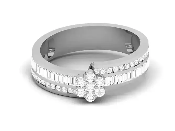 Women bride band ring 3dm render detail 3D print model