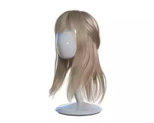 realistic hair blonde wig on mannequin