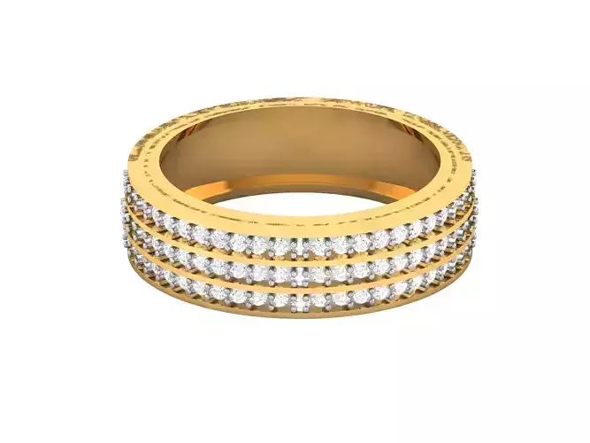 Women bride band ring 3dm render detail