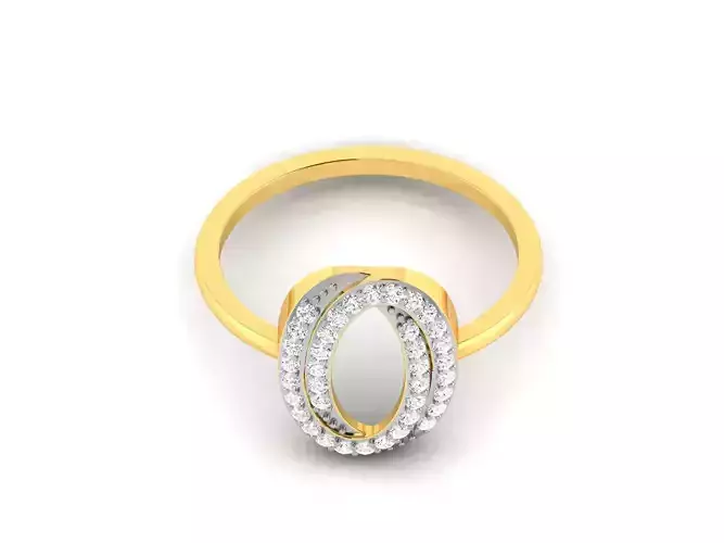 Women bride band ring 3dm render detail