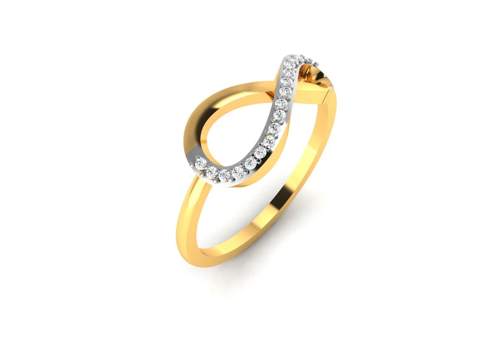 Women bride band ring 3dm render detail 3D print model_3