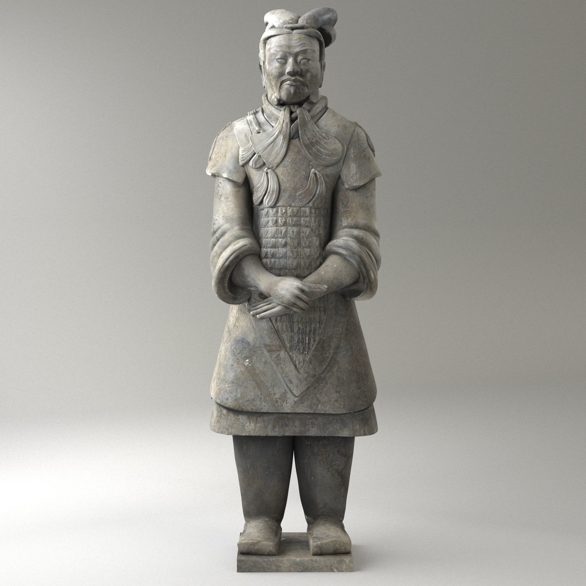 Terracotta Chinese Warrior 3D model_3