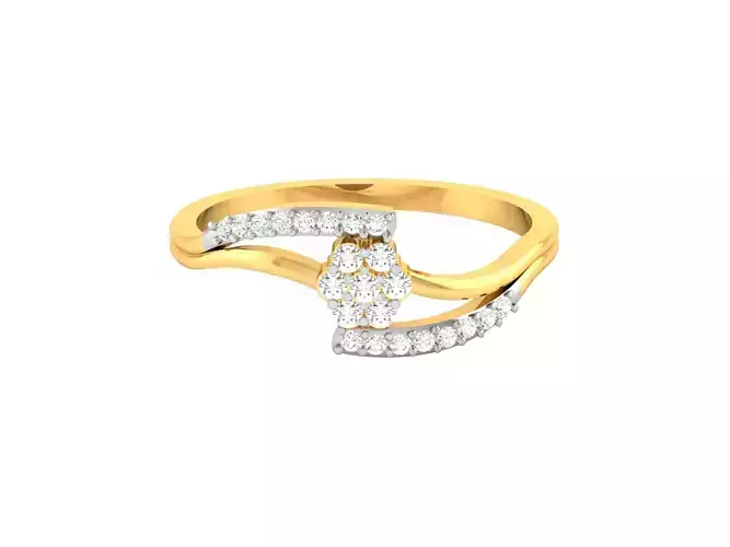 Women bride band ring 3dm render detail