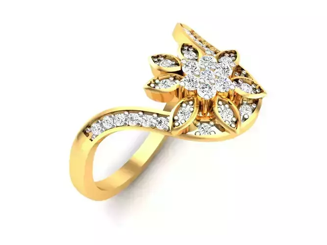 Women bride flower ring 3dm render detail 3D print model