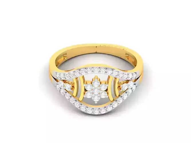 Women bride band ring 3dm render detail