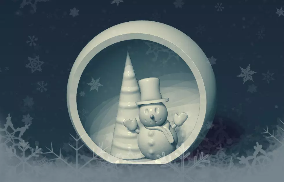 Xmas ball 3D print model_0