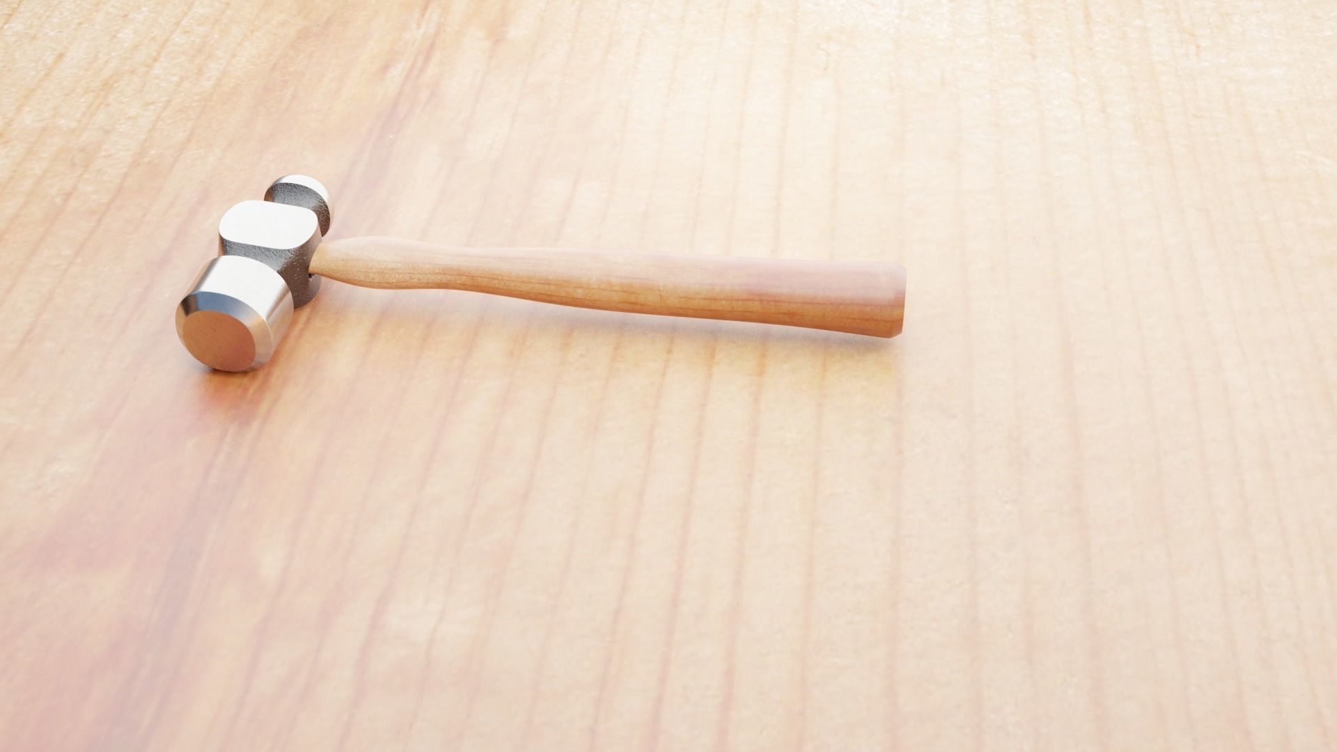 3D Hammer model wooden 3D model_1